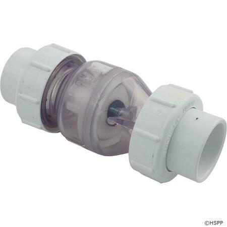 NDS 1.5 in. Slip x Slip Valve with Union, Clear 1700C15